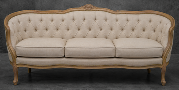 salon Louis XV avec banquette marquise style baroque