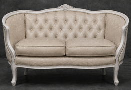 canapé marquise style baroque avec dossier capitonné