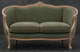 banquette marquise style Louis XV pour salon baroque