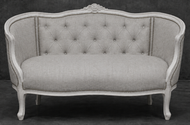 canapé marquise style Louis XV en finition bois sculpté