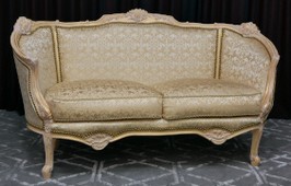 Canapé marquise style Louis XV en finition laquée noire – MEUBLES DOBOIS