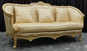 Canapé marquise style Louis XV en finition blanche cérusée – MEUBLES DOBOIS