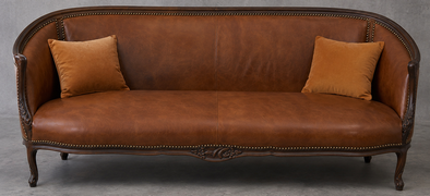 Banquette ottomane style Louis XV avec assise sur mesure