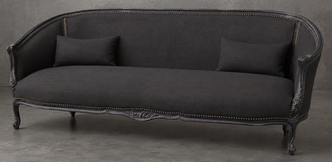 Banquette ottomane baroque avec tissu et finition personnalisée