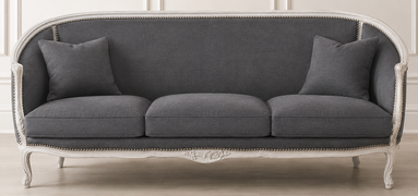 Banquette ottomane en style ancien pour salon classique