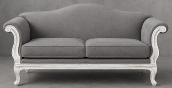 Banquette Pompadour style Louis XV fabriquée par Meubles DOBOIS