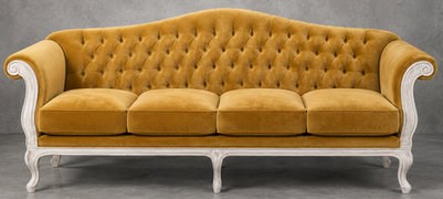 Canapé Pompadour en bois sculpté de style Louis XV