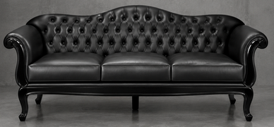 Canapé Pompadour de style baroque pour salon ancien