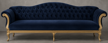 Canapé Pompadour Meubles DOBOIS en style baroque