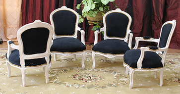 Fauteuil cabriolet enfant de style Louis XV fabriqué sur mesure - MEUBLES DOBOIS