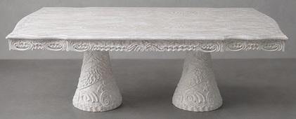 Table de salle à manger baroque rectangulaire à 2 pieds centraux sculptés de style Empire – LES MEUBLES DOBOIS