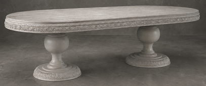 Table de salle à manger ovale à 2 pieds centraux de style Empire – LES MEUBLES DOBOIS