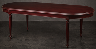 Table de salle à manger ovale style Louis XVI noire Napoléon sur mesure - LES MEUBLES DOBOIS