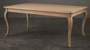 Table de repas rectangulaire style Louis XV en bois massif fabriquée sur mesure - LES MEUBLES DOBOIS