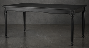 Table de salle à manger rectangulaire style Louis XVI blanc cérusé sur mesure - LES MEUBLES DOBOIS