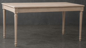 Grande table de salle à manger rectangulaire style Louis XVI couleur cuivre sur mesure - LES MEUBLES DOBOIS