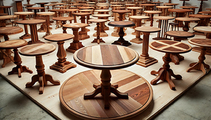Table bistrot de restaurant htel en bois massif style baroque - Meubles DOBOIS