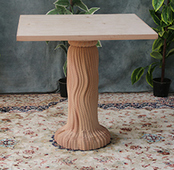 Petite table de restaurant bistrot style baroque carre - Meubles DOBOIS