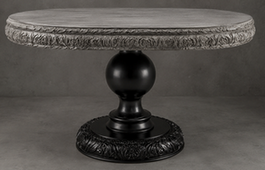 Table de repas ovale à 1 pied central sculpté de style baroque Empire – LES MEUBLES DOBOIS