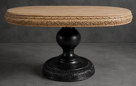 Table de repas ovale à 1 pied central de style Empire – LES MEUBLES DOBOIS