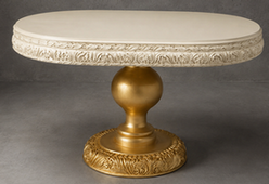Table de repas baroque ovale à 1 pied central sculpté en bois – LES MEUBLES DOBOIS