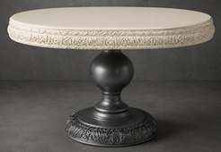 Table de repas ovale à 1 pied central baroque sculpté – LES MEUBLES DOBOIS