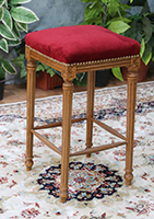 Tabouret de bar Louis XVI élégant assise capitonnée LES MEUBLES DOBOIS